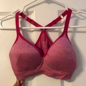 pink sports bra